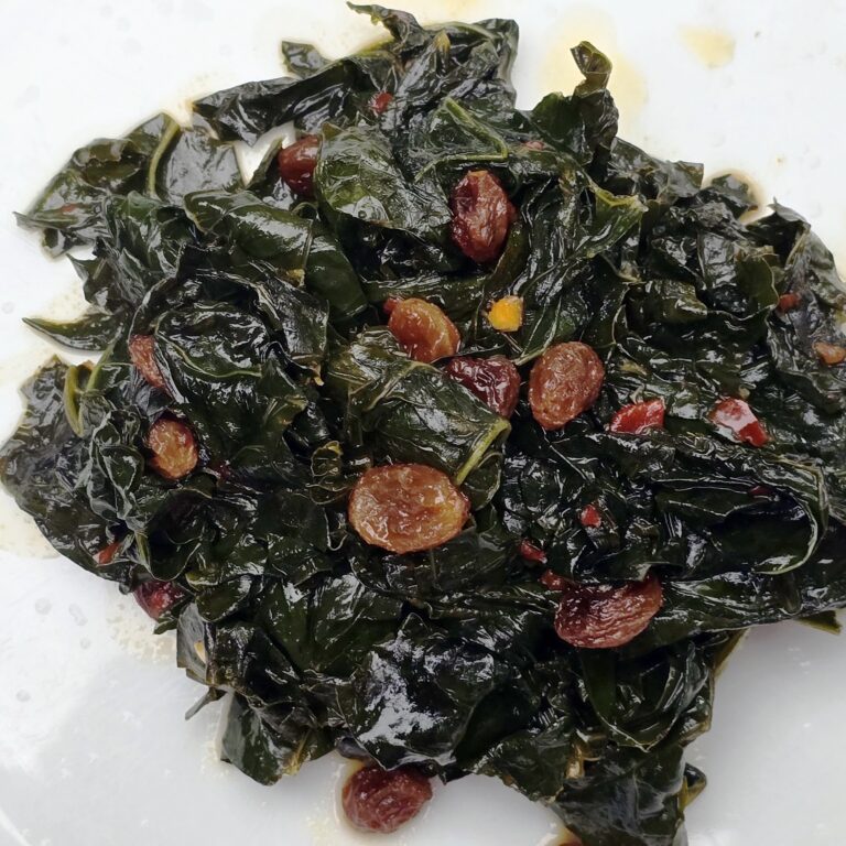 Cavolo nero (palmkool) met rozijnen