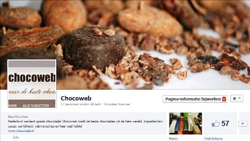 We zijn op Facebook - Chocoweb