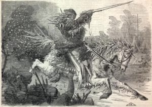 A 19th century image of Jack Frost as a Union General during the American Civil War