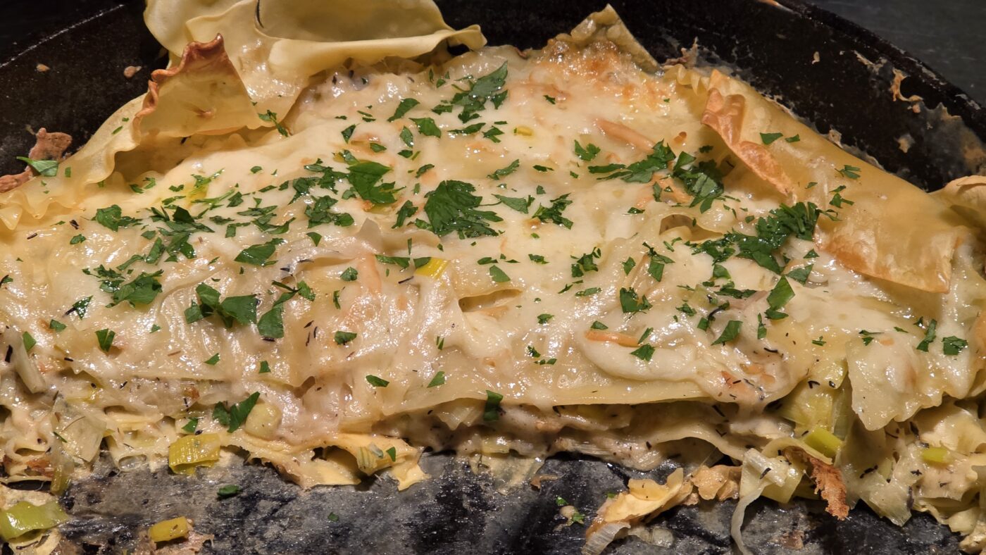 lasagne met prei