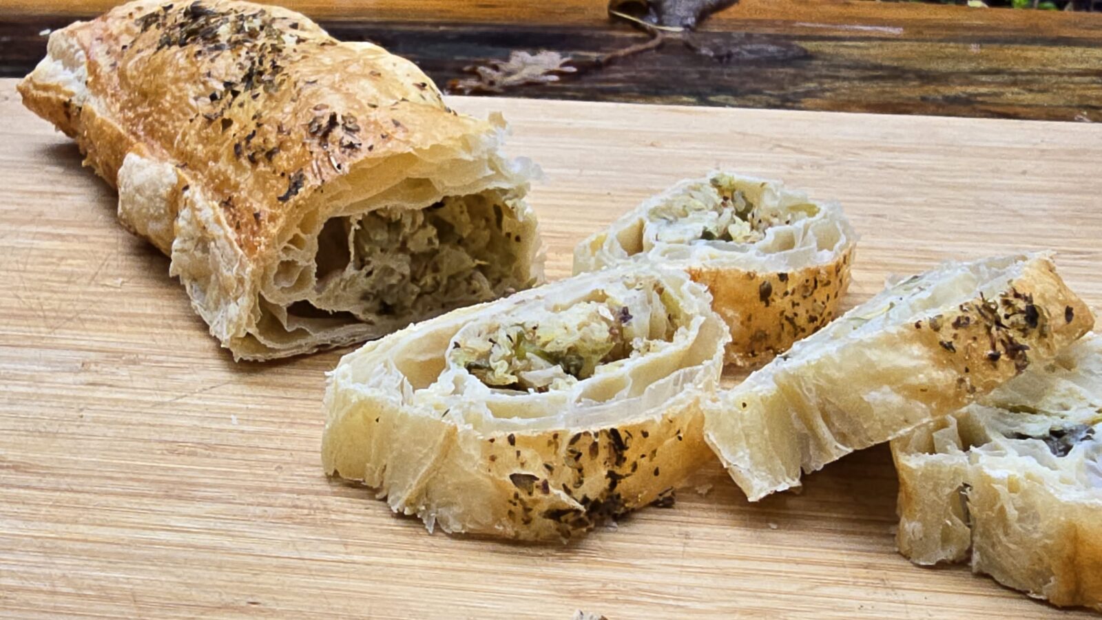 Savooiekool strudel - gesneden 