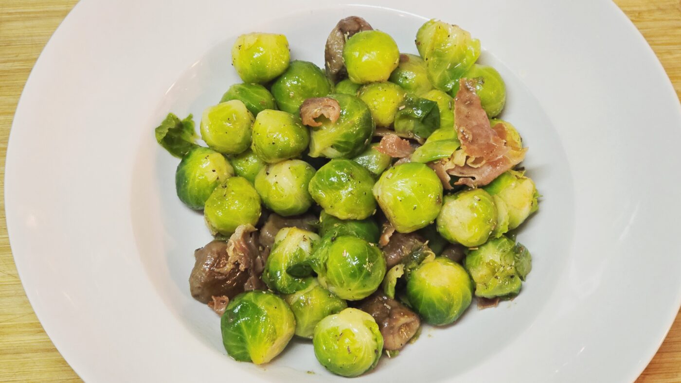 spruitjes kastanjes ham