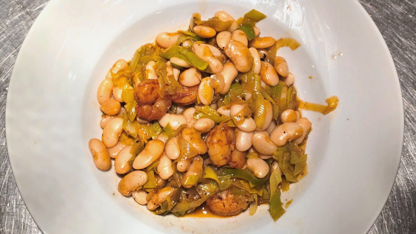 witte bonen garnalen citroen