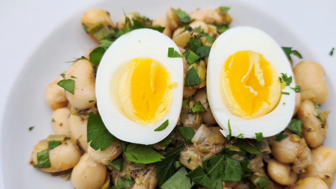 prei witte bonen miso