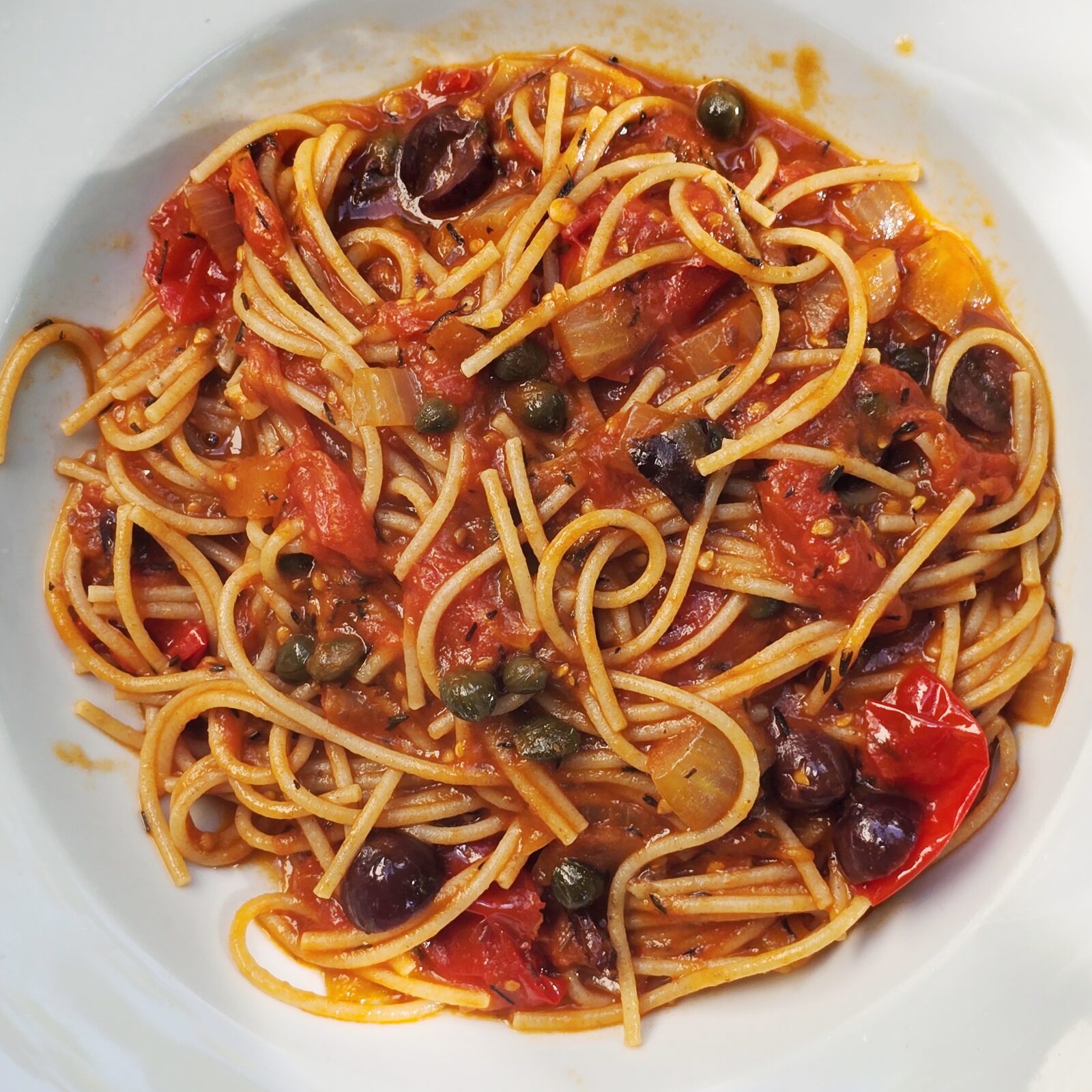 Pasta uit de rosse buurt - Pasta alla puttanesca